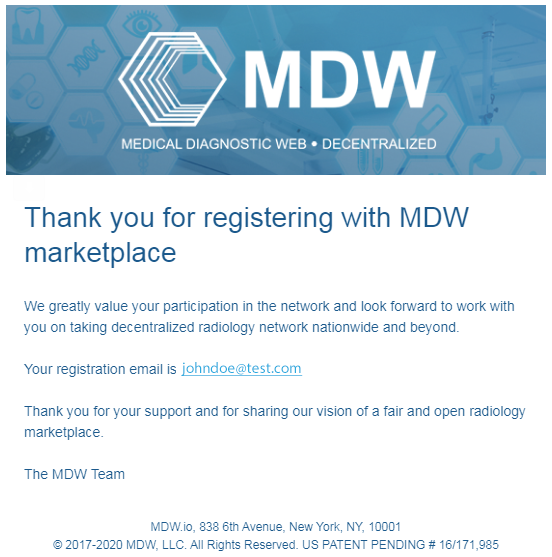 You will receive the confirmation email
