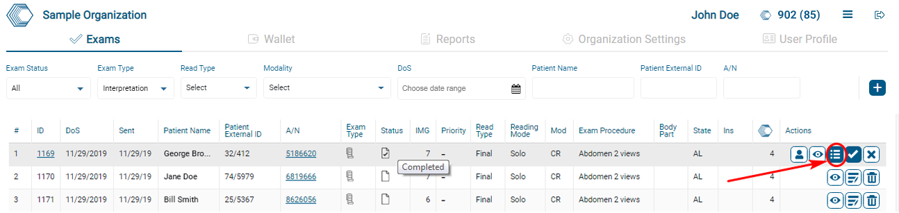 Click on View reports button