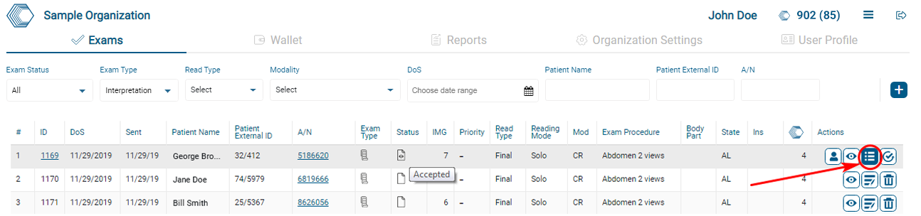 Download the report by clicking the button View reports