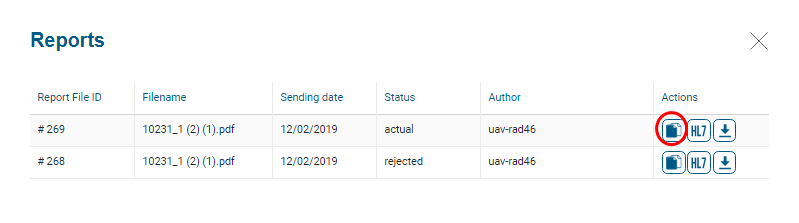 Use the Get report content button